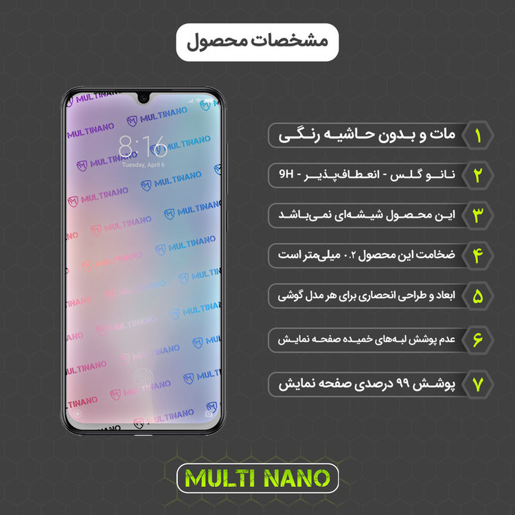 محافظ صفحه نمایش مات مولتی نانو مدل X-S1M مناسب برای گوشی موبایل شیائومی Mi 9 SE