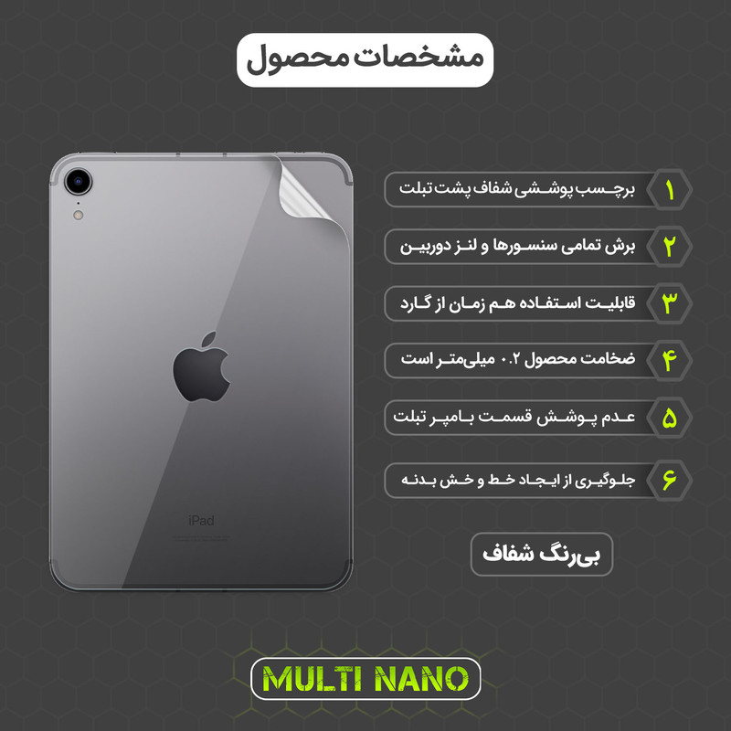 محافظ پشت مولتی نانو مدل X-F1T مناسب برای تبلت اپل iPad Mini 8.3 inch 2021