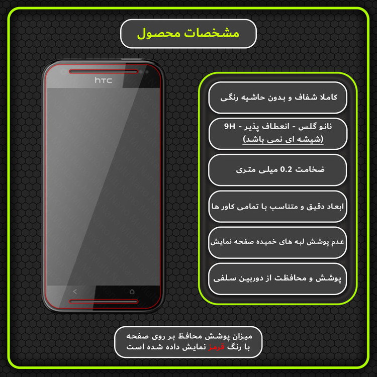 محافظ صفحه نمایش مولتی نانو مدل X-S2N مناسب برای گوشی موبایل اچ تی سی Desire 700 بسته دو عددی