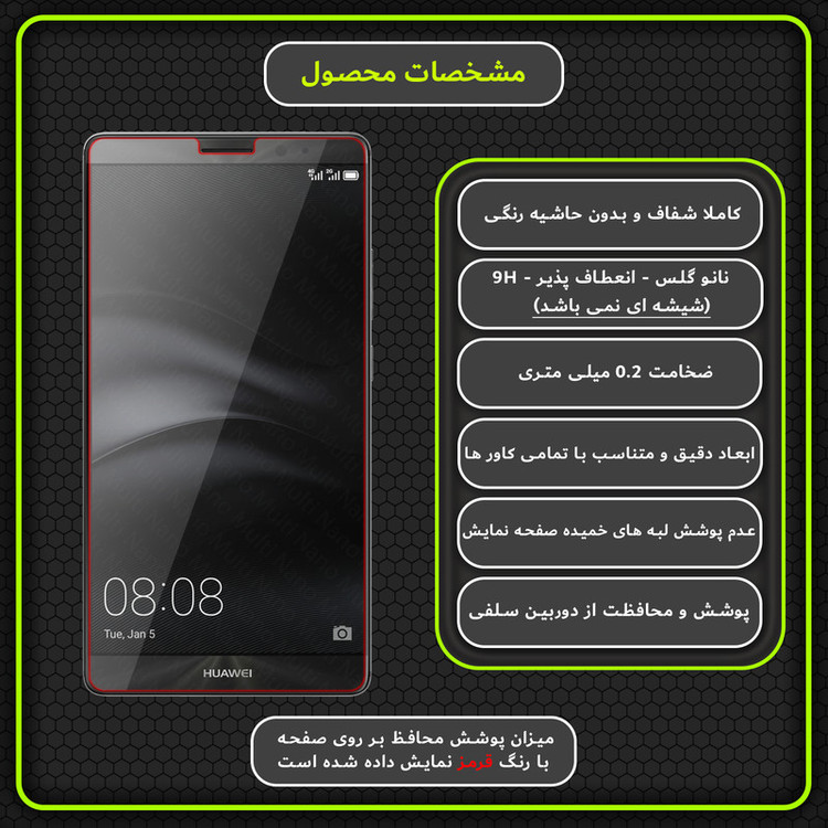 محافظ صفحه نمایش مولتی نانو مدل X-S2N مناسب برای گوشی موبایل هوآوی Mate 8 بسته دو عددی