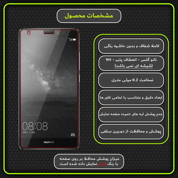 محافظ صفحه نمایش مولتی نانو مدل X-S2N مناسب برای گوشی موبایل هوآوی Mate S بسته دو عددی
