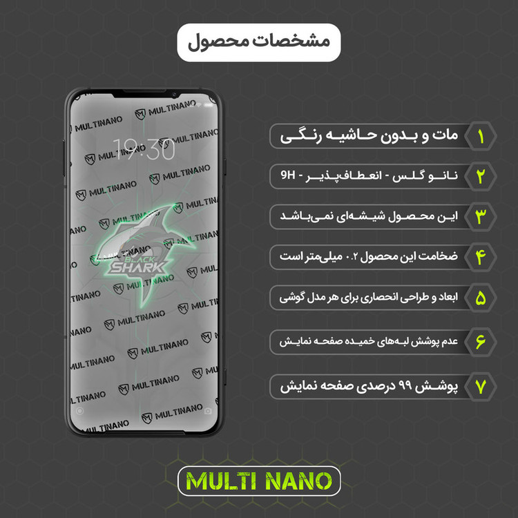 محافظ صفحه نمایش مات مولتی نانو مدل X-S2M مناسب برای گوشی موبایل شیائومی Black Shark 3 بسته دو عددی