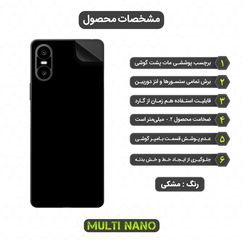 برچسب پوششی مولتی نانو طرح مات مدل X-F1M مناسب برای گوشی موبایل سونی Xperia 10 VI