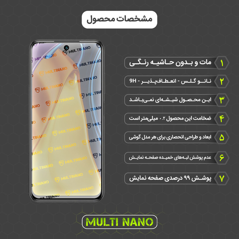محافظ صفحه نمایش مات مولتی نانو مدل X-S2M مناسب برای گوشی موبایل شیائومی Mi CC9 بسته دو عددی