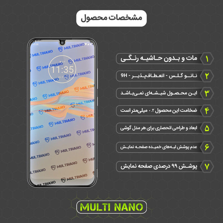 محافظ صفحه نمایش مات مولتی نانو مدل X-S2M مناسب برای گوشی موبایل موتورولا Moto E6 Plus بسته دو عددی