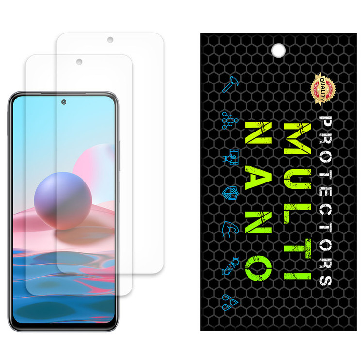 محافظ صفحه نمایش مات مولتی نانو مدل X-S2M مناسب برای گوشی موبایل شیائومی Redmi Note 10 4G بسته دو عددی