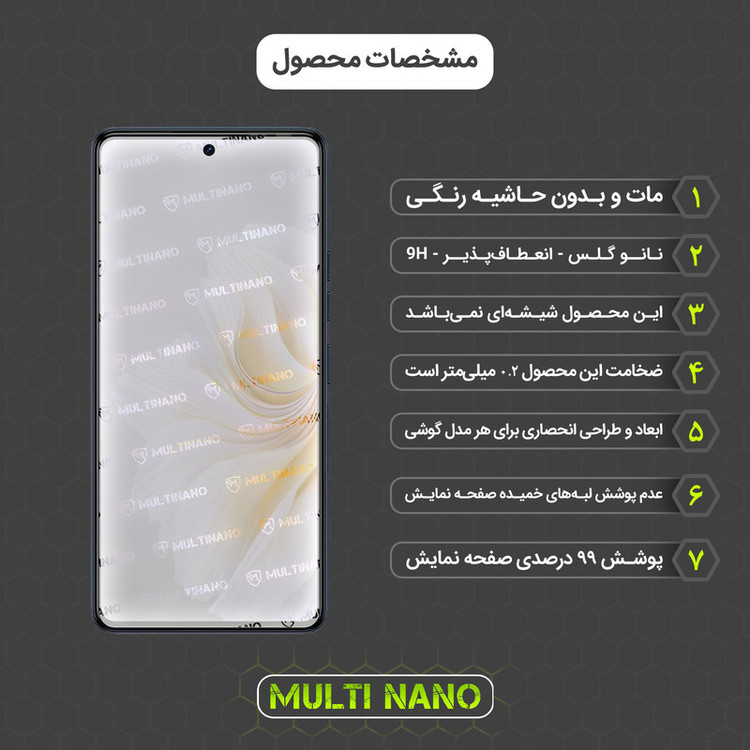 محافظ صفحه نمایش مات مولتی نانو مدل X-S2M مناسب برای گوشی موبایل تکنو Camon 20 Pro بسته دو عددی