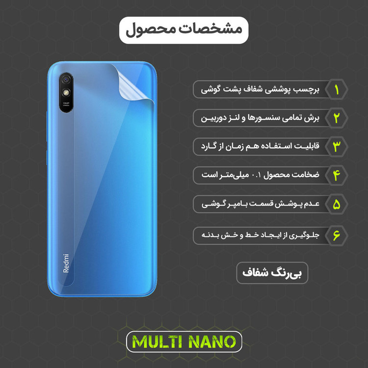 محافظ پشت گوشی مولتی نانو مدل X-F1T مناسب برای گوشی موبایل شیائومی Redmi 9A