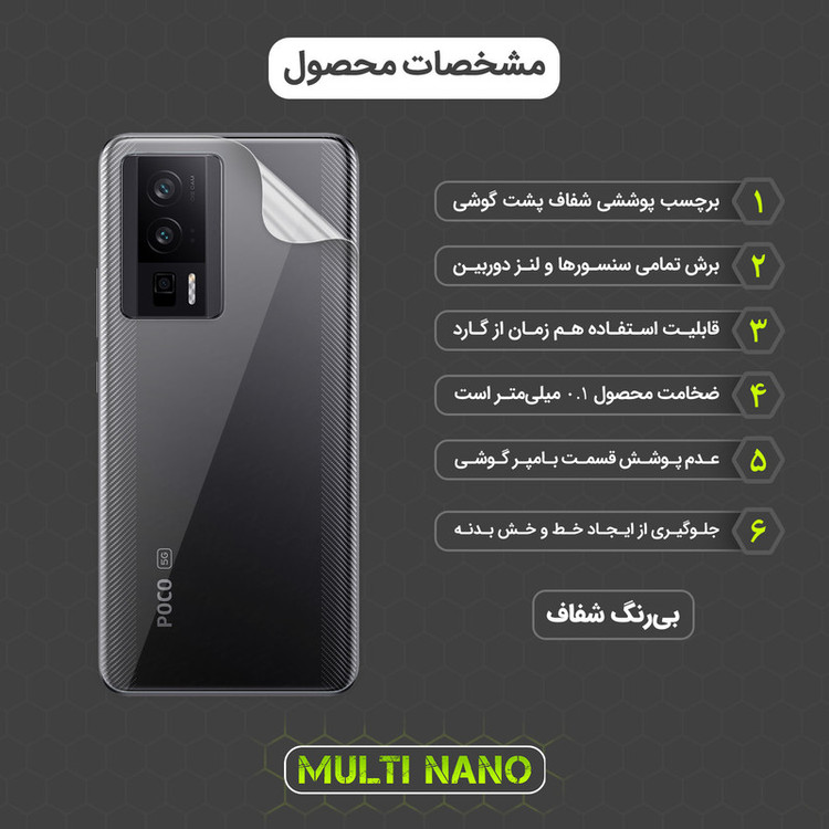 محافظ پشت گوشی مولتی نانو مدل X-F1T مناسب برای گوشی موبایل شیائومی Poco F5 Pro