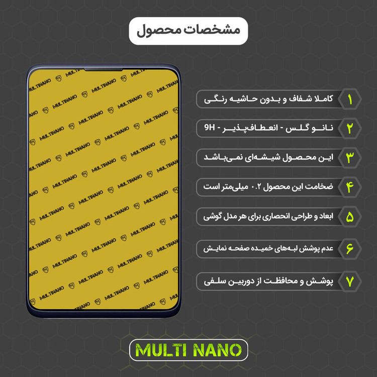 محافظ صفحه نمایش مولتی نانو مدل X-S2N مناسب برای تبلت لنوو A7-50 A3500 بسته دو عددی