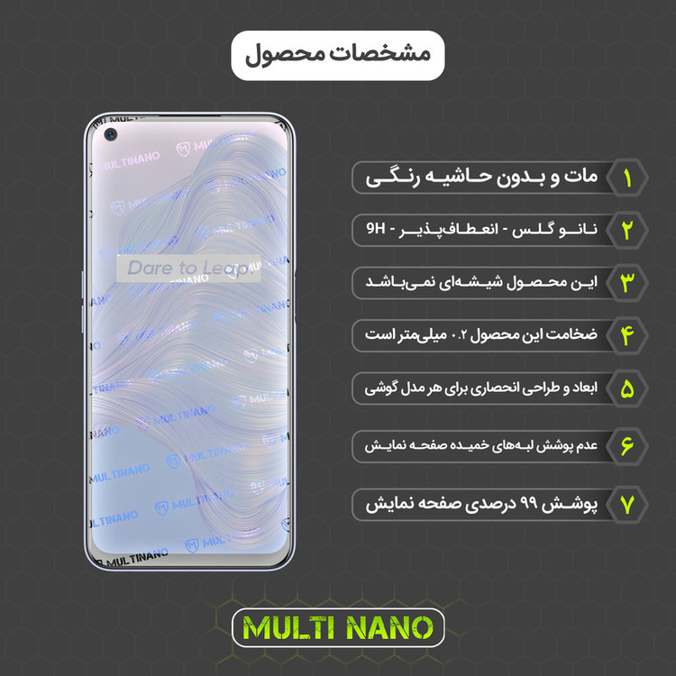 محافظ صفحه نمایش مات مولتی نانو مدل X-S1M مناسب برای گوشی موبایل ریلمی 7 5G