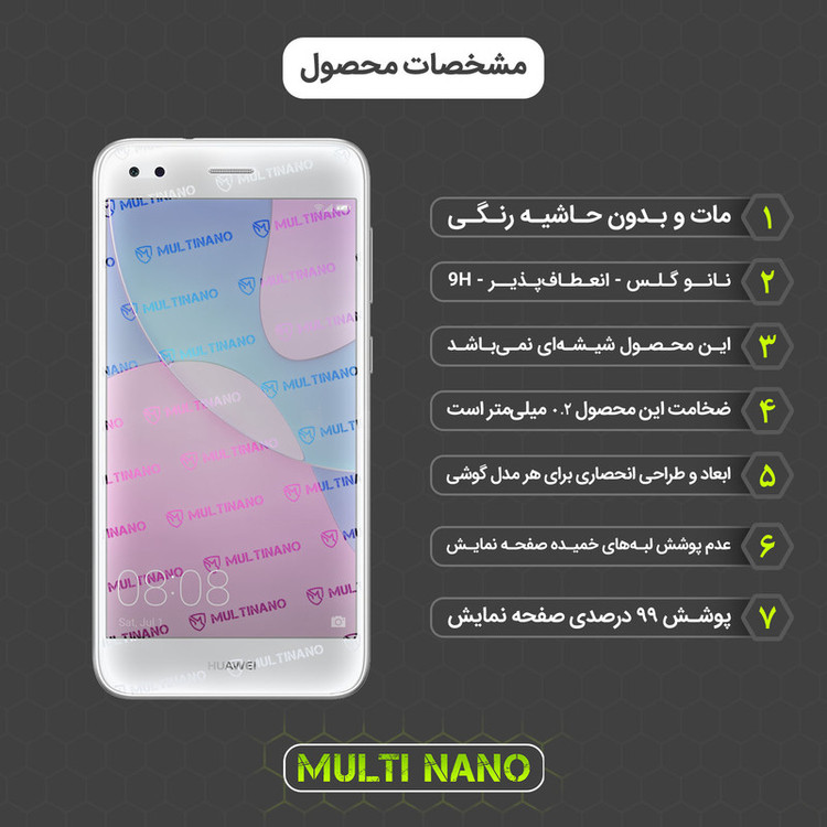 محافظ صفحه نمایش مات مولتی نانو مدل X-S2M مناسب برای گوشی موبایل هوآوی Y6 Pro 2017 بسته دو عددی