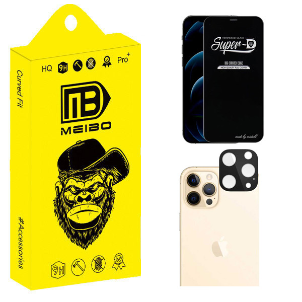 محافظ صفحه نمایش میبو مدل Clear SuperD مناسب برای گوشی موبایل اپل iPhone 12 Pro به همراه محافظ لنز دوربین