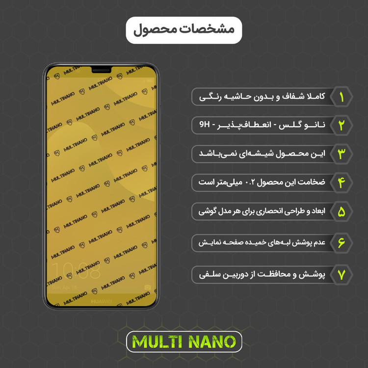 محافظ صفحه نمایش مولتی نانو مدل X-SFM مناسب برای گوشی موبایل هوآوی Nova 2 Lite به همراه برچسب پوششی