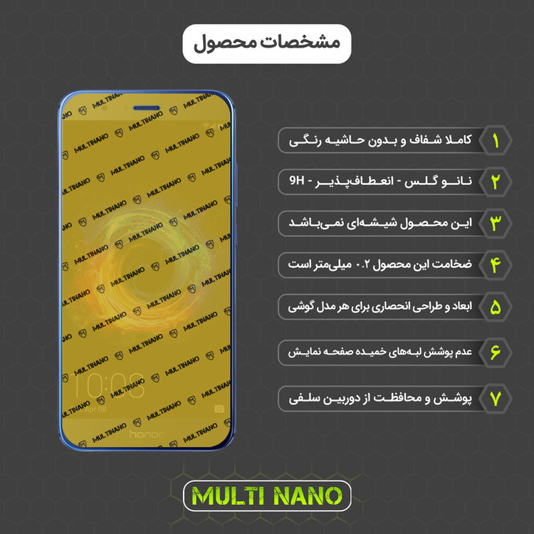محافظ صفحه نمایش مولتی نانو مدل X-SFM مناسب برای گوشی موبایل آنر V9 به همراه برچسب پوششی