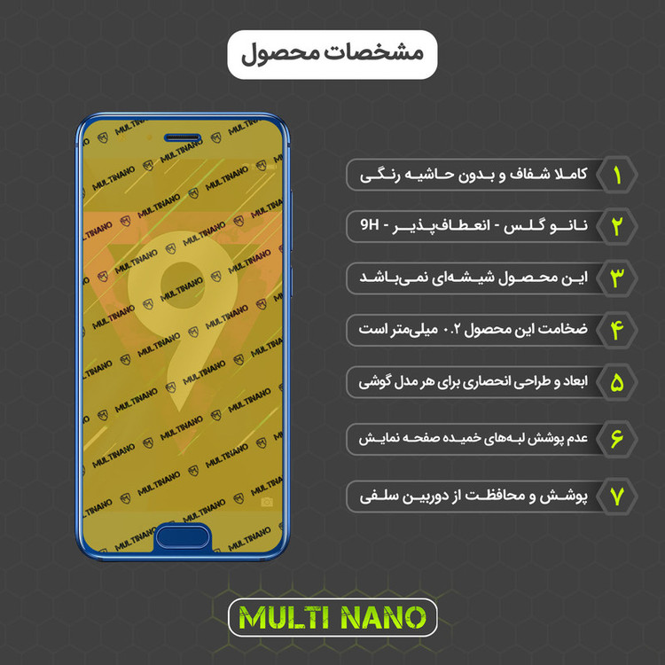 محافظ صفحه نمایش مولتی نانو مدل X-SFM مناسب برای گوشی موبایل آنر 9 به همراه برچسب پوششی