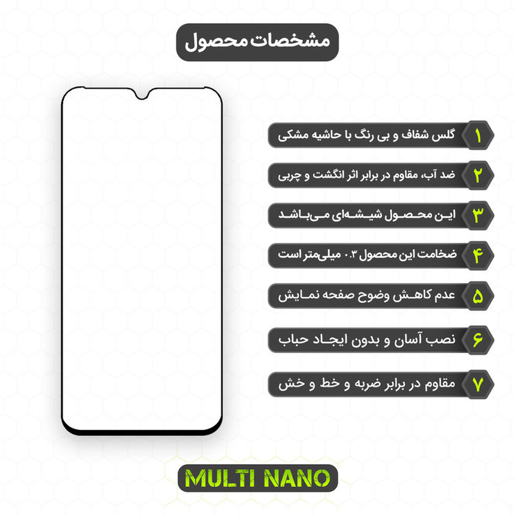 محافظ صفحه نمایش شیشه ای مولتی نانو مدل Antis مناسب برای گوشی موبایل سامسونگ Galaxy A15 / A25 / A24 / M34 5G
