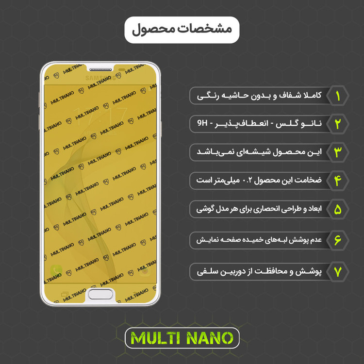محافظ صفحه نمایش مولتی نانو مدل X-SFL مناسب برای گوشی موبایل سامسونگ Galaxy On 5 2016 به همراه برچسب پوششی