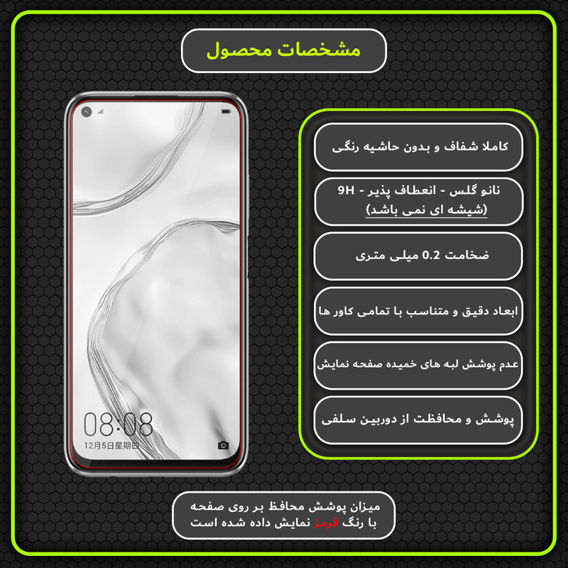 محافظ صفحه نمایش مولتی نانو مدل X-S2N مناسب برای گوشی موبایل هوآوی Nova 6 SE بسته دو عددی