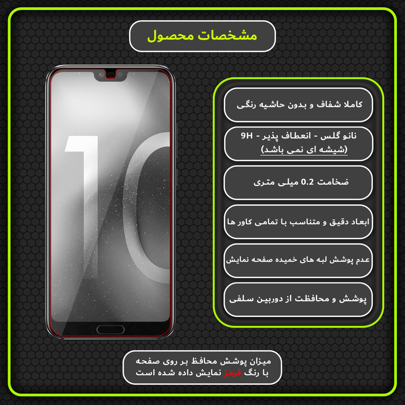 محافظ صفحه نمایش مولتی نانو مدل X-S2N مناسب برای گوشی موبایل آنر 10 بسته دو عددی