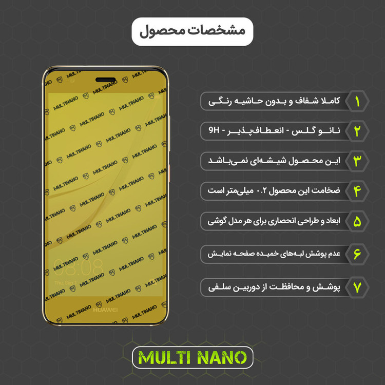 محافظ صفحه نمایش مولتی نانو مدل X-SFL مناسب برای گوشی موبایل هوآوی Nova به همراه برچسب پوششی