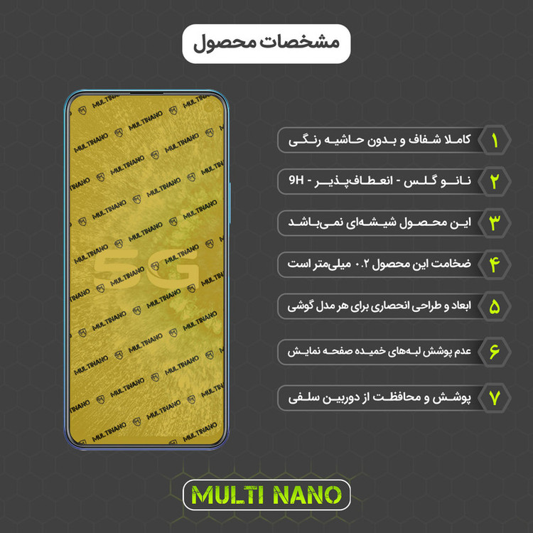محافظ صفحه نمایش مولتی نانو مدل X-SFG مناسب برای گوشی موبایل ویوو iQOO Neo 3 5G به همراه برچسب پوششی