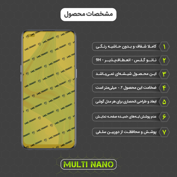 محافظ صفحه نمایش مولتی نانو مدل X-SFL مناسب برای گوشی موبایل اوپو Reno 4F به همراه برچسب پوششی