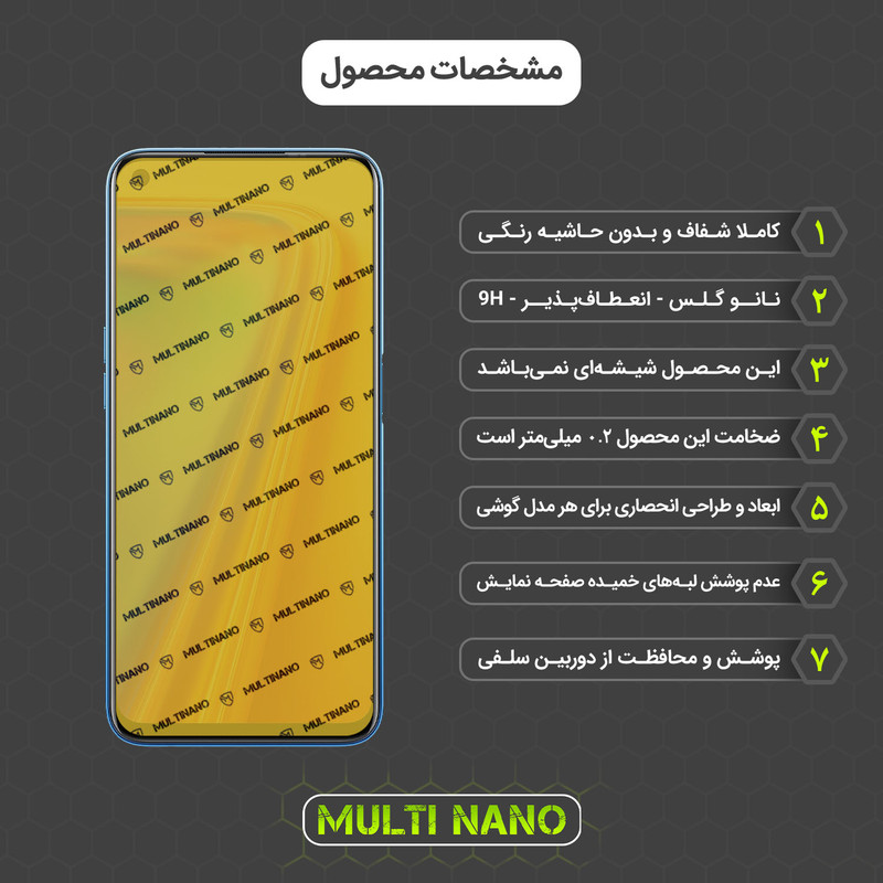 محافظ صفحه نمایش مولتی نانو مدل X-SFL مناسب برای گوشی موبایل ریلمی 7 Asia به همراه برچسب پوششی