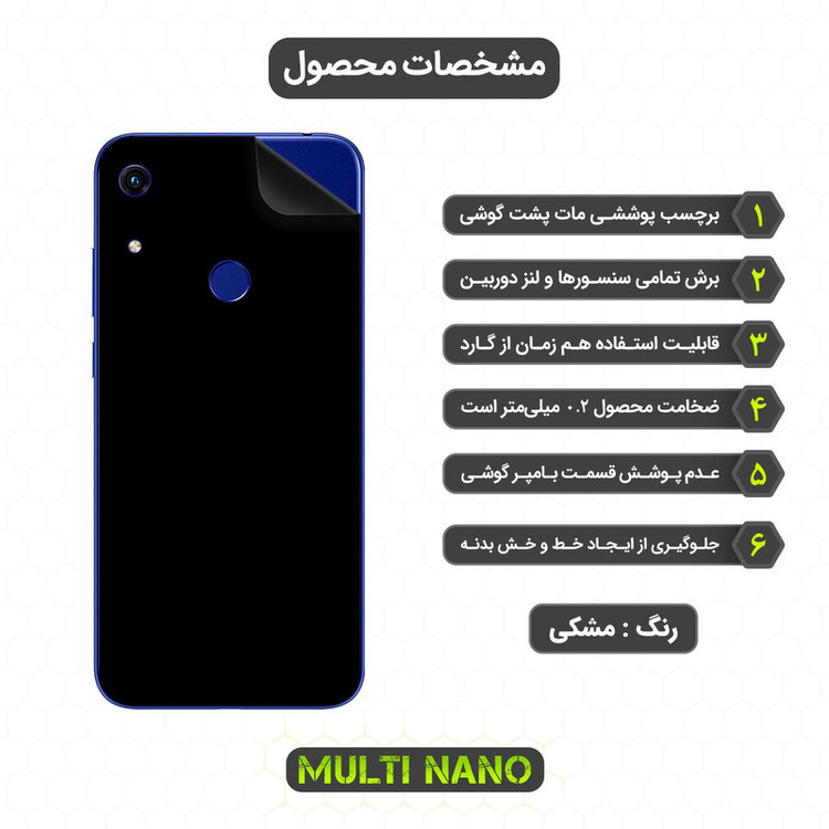برچسب پوششی مولتی نانو مدل X-F1M مناسب برای گوشی موبایل آنر 8A 2020
