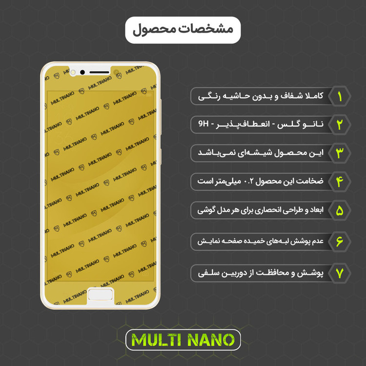 محافظ صفحه نمایش مولتی نانو مدل X-SFM مناسب برای گوشی موبایل ایسوس Zenfone 4 Max 5.2 in / ZC520KL به همراه برچسب پوششی