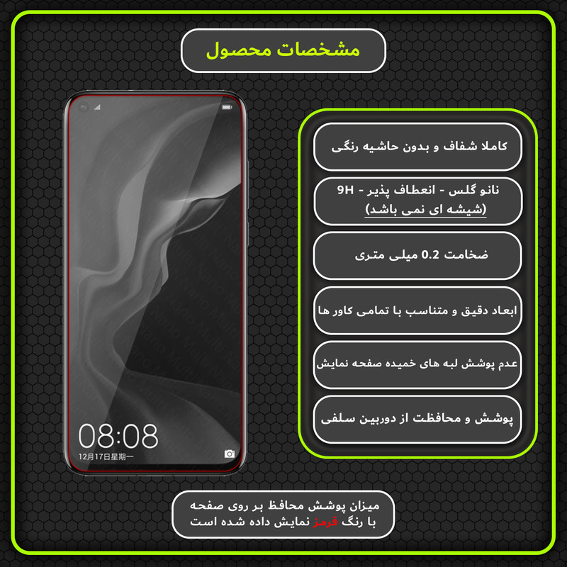 محافظ صفحه نمایش مولتی نانو مدل X-S2N مناسب برای گوشی موبایل هوآوی Nova 4 بسته دو عددی