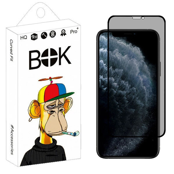 محافظ صفحه نمایش حریم شخصی بوک مدل Nano Plus مناسب برای گوشی موبایل اپل iPhone XS