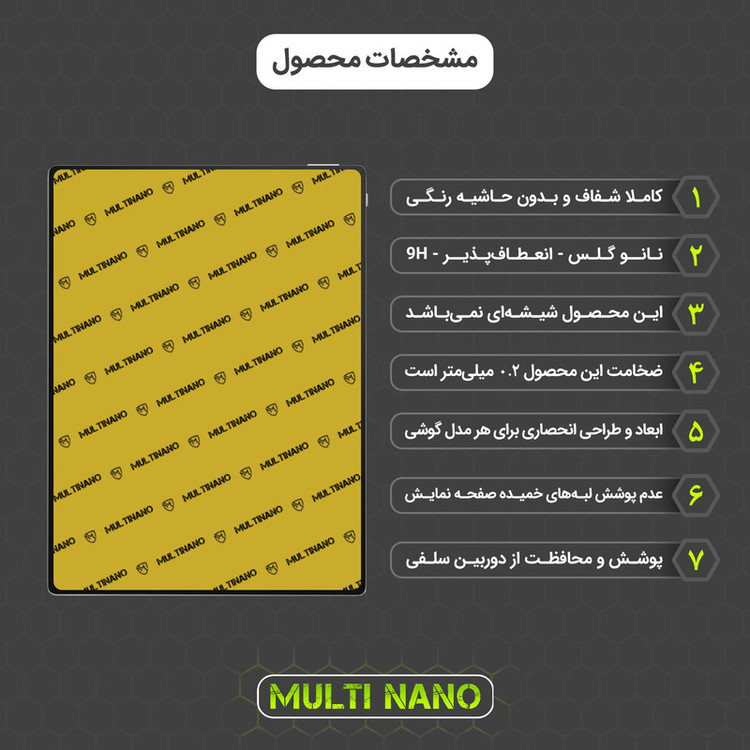 محافظ صفحه نمایش مولتی نانو مدل X-S2N مناسب برای تبلت گوگل Pixel C بسته دو عددی