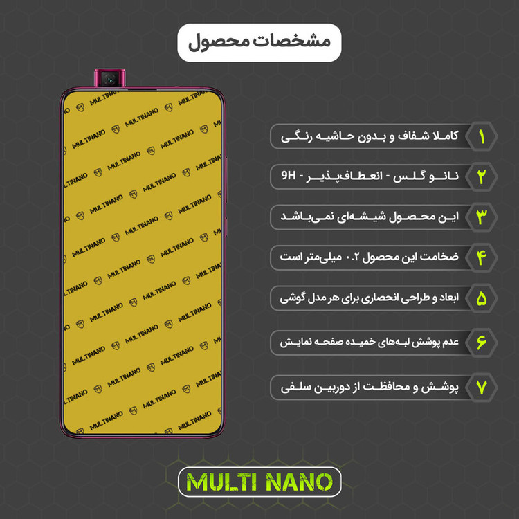 محافظ صفحه نمایش مولتی نانو مدل X-S1N مناسب برای گوشی موبایل شیائومی Redmi K20