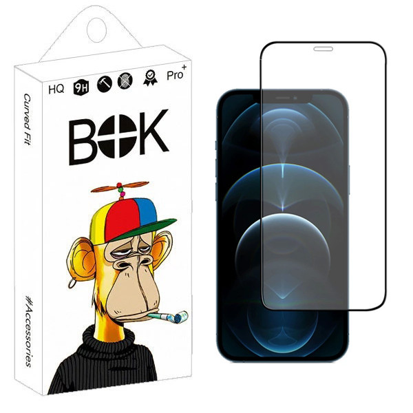 محافظ صفحه نمایش بوک مدل Resistant Full مناسب برای گوشی موبایل اپل iPhone 12 Pro Max