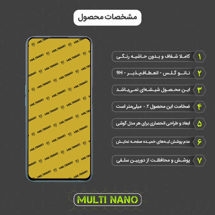 محافظ صفحه نمایش مولتی نانو مدل X-S2N مناسب برای گوشی موبایل ریلمی Narzo 50 بسته دو عددی