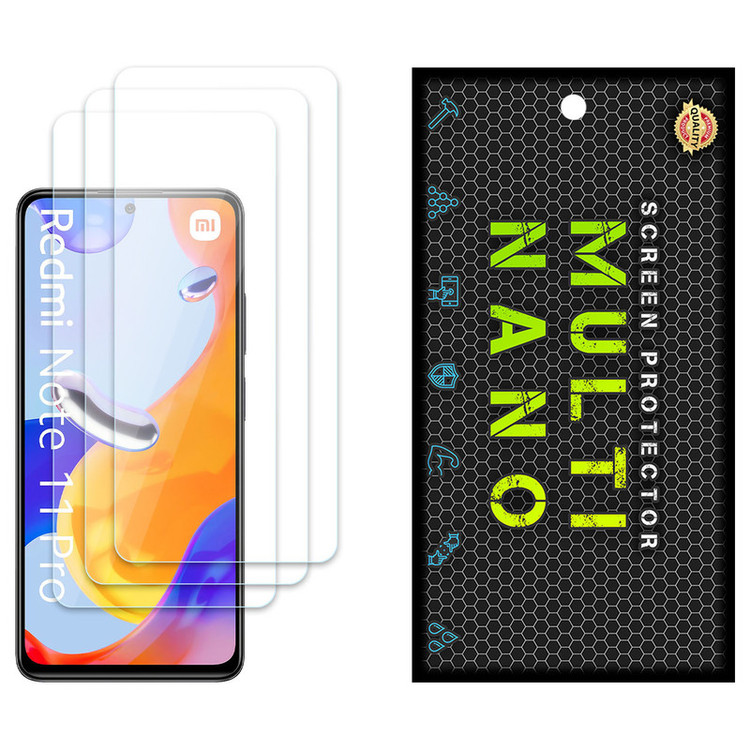 محافظ صفحه نمایش مولتی نانو مدل X-S3N مناسب برای گوشی موبایل شیائومی Redmi Note 11 pro 4G بسته سه عددی