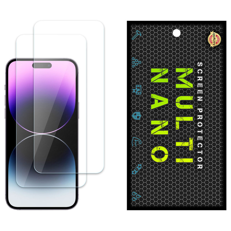 محافظ صفحه نمایش مولتی نانو مدل X-S2N مناسب برای گوشی موبایل اپل iPhone 14 Pro بسته دو عددی