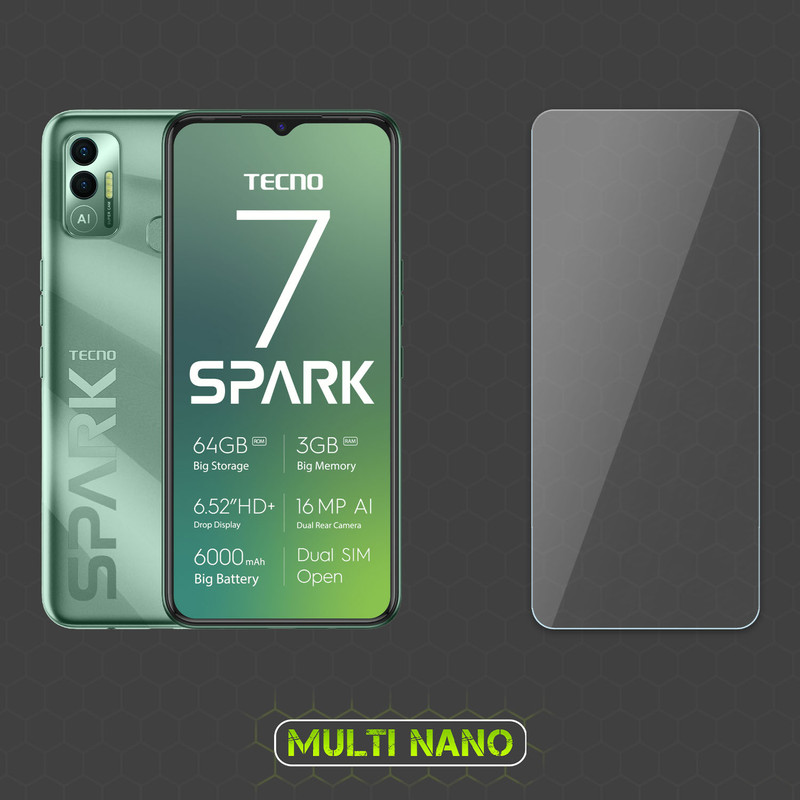 محافظ صفحه نمایش مولتی نانو مدل X-S2N مناسب برای گوشی موبایل تکنو Spark 7 بسته دو عددی
