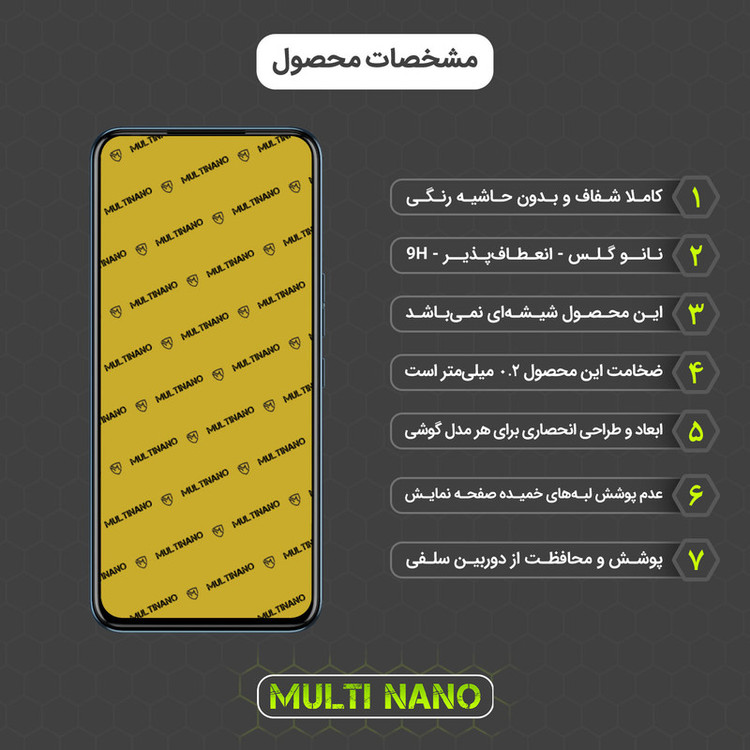محافظ صفحه نمایش مولتی نانو مدل X-S2N مناسب برای گوشی موبایل تکنو Spark 8 بسته دو عددی