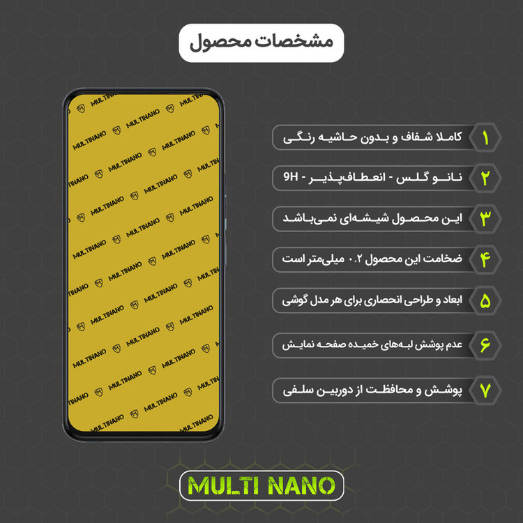 محافظ صفحه نمایش مولتی نانو مدل X-S2N مناسب برای گوشی موبایل تکنو Spark 9 Pro بسته دو عددی