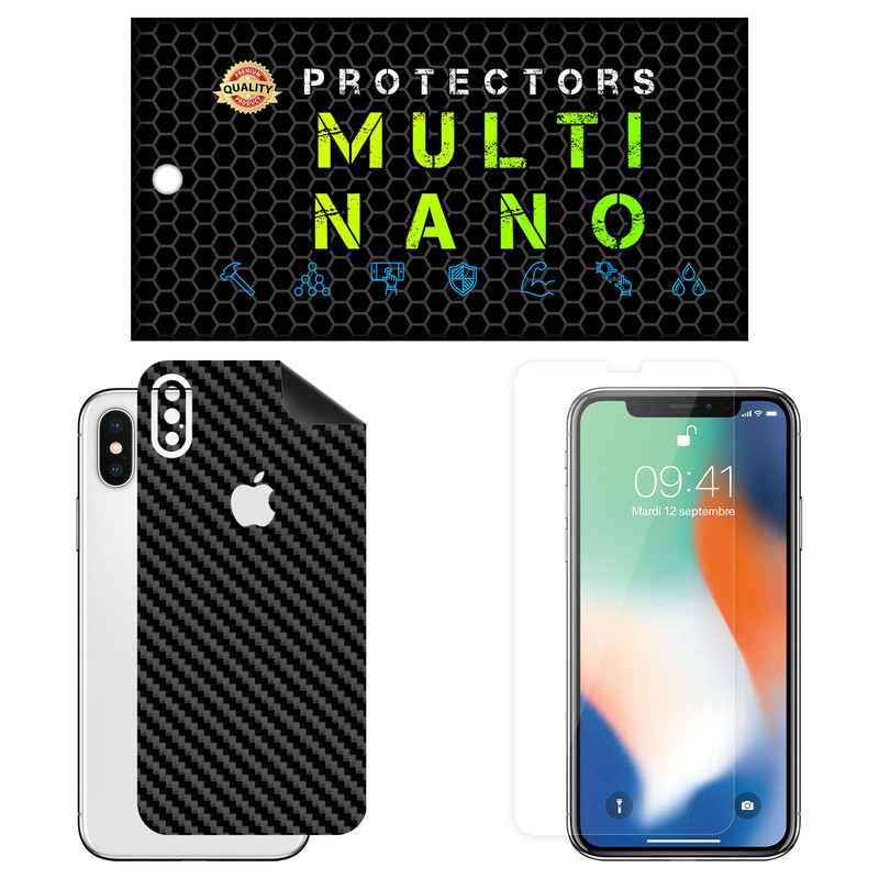 محافظ صفحه نمایش مولتی نانو مدل X-SFC مناسب برای گوشی موبایل اپل iPhone XS به همراه برچسب پوششی