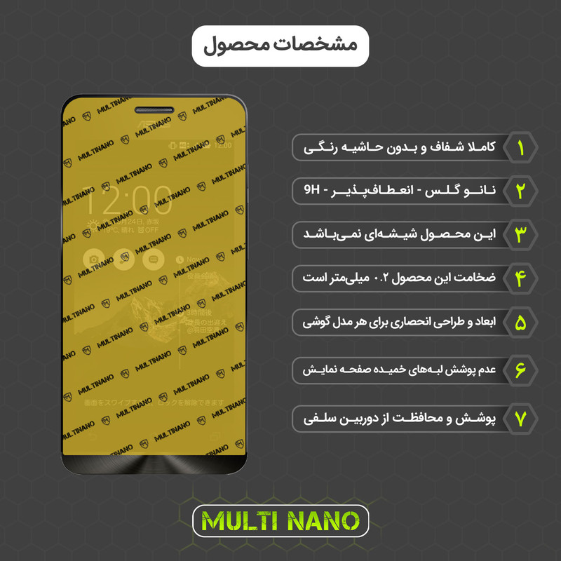 محافظ صفحه نمایش مولتی نانو مدل X-SFC مناسب برای گوشی موبایل ایسوس Zenfone 5 2014 / A502CG به همراه برچسب پوششی