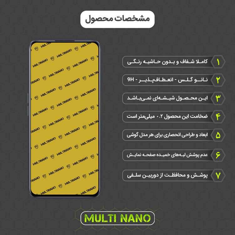 محافظ صفحه نمایش مولتی نانو مدل X-S2N مناسب برای گوشی موبایل ریلمی V25 بسته دو عددی