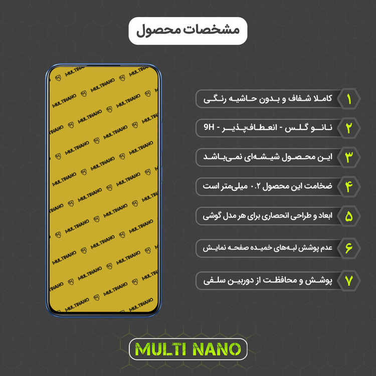 محافظ صفحه نمایش مولتی نانو مدل X-S2N مناسب برای گوشی موبایل ریلمی C12 بسته دو عددی