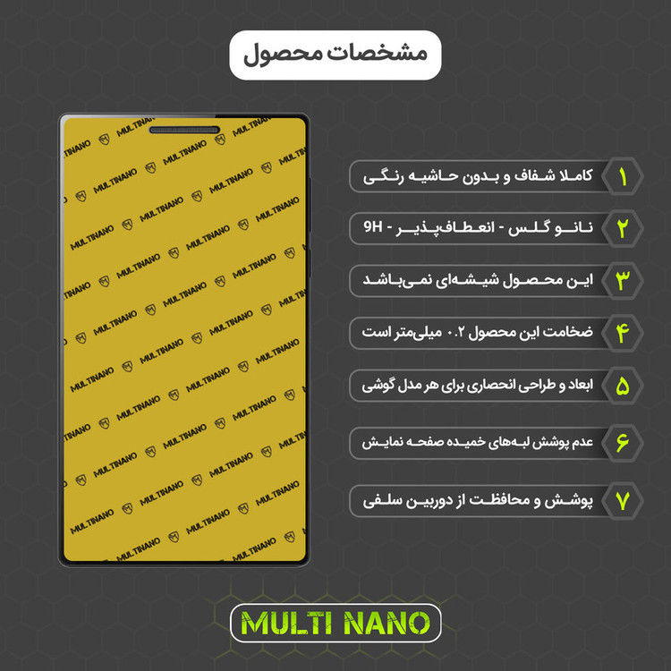 محافظ صفحه نمایش مولتی نانو مدل X-S2N مناسب برای تبلت لنوو Tab 2 A7-20 بسته دو عددی