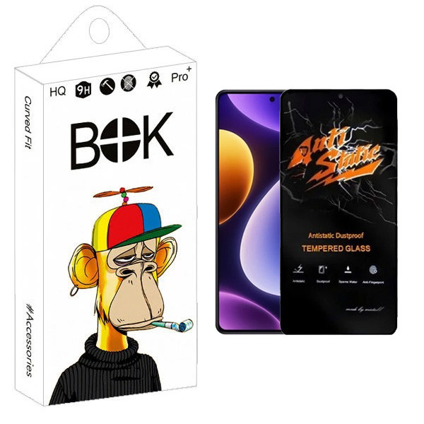 محافظ صفحه نمایش بوک مدل Transparent Antistatic مناسب برای گوشی موبایل شیائومی Redmi Note 12 Turbo