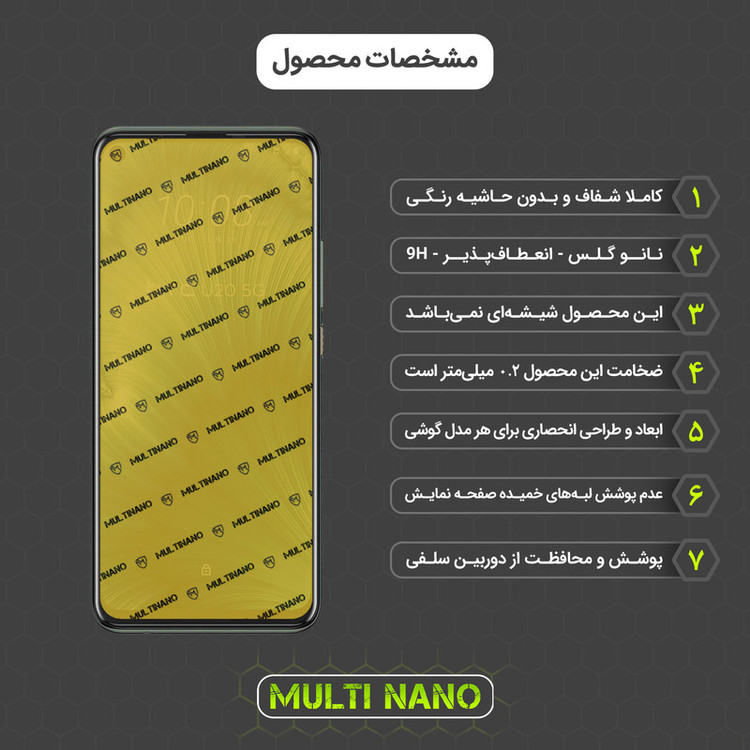 محافظ صفحه نمایش مولتی نانو مدل X-SFL مناسب برای گوشی موبایل اچ تی سی U20 به همراه برچسب پوششی