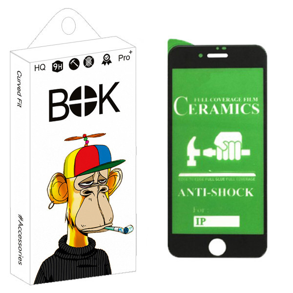محافظ صفحه نمایش سرامیکی بوک مدل +HD مناسب برای گوشی موبایل اپل Iphone 7 /8 Plus