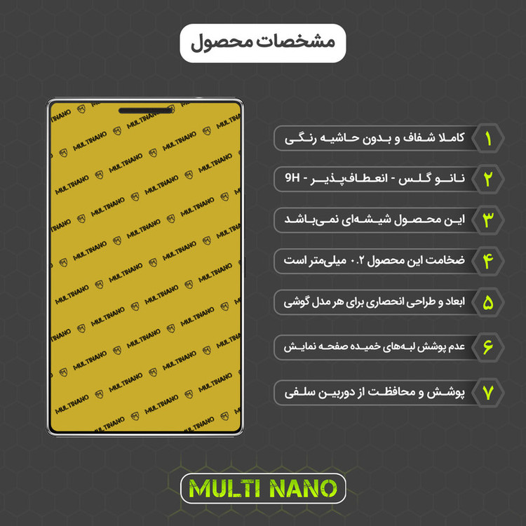 محافظ صفحه نمایش مولتی نانو مدل X-S1N مناسب برای تبلت ایسوس Zenpad 7.0 / Z370